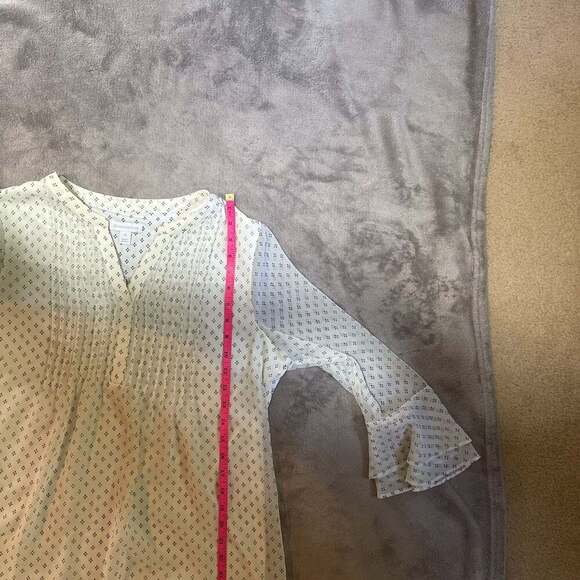 Charter Club Petite Printed Pintuck Top for Macy's - Picture 7 of 8